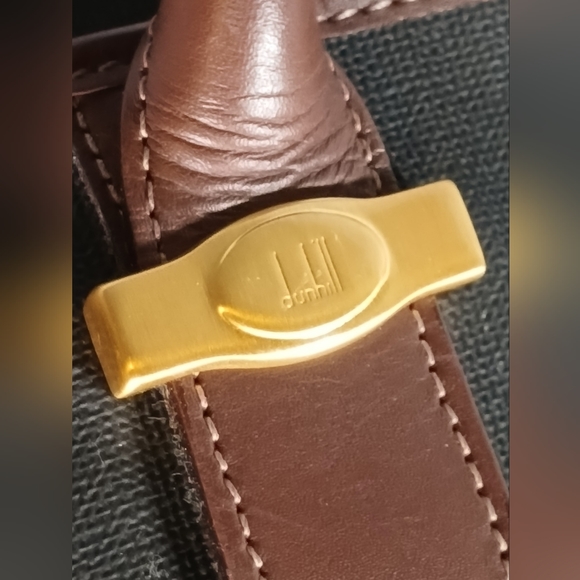 Dunhill Duffle Dark Chocolate Boston Brown Canvas Weekend/Travel - Picture 4 of 13